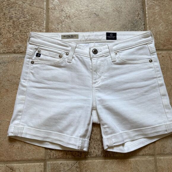 AG Adriano goldschmied white City Jean Shorts - Picture 2 of 7